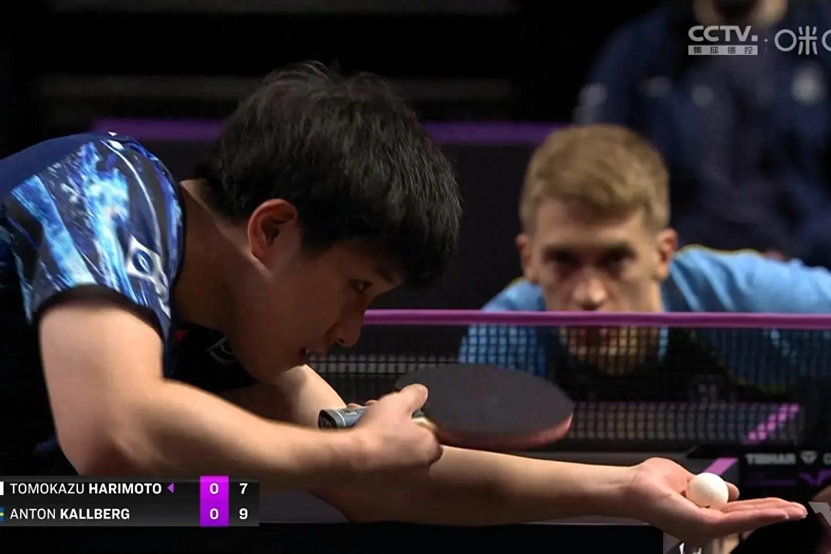 日本队逆转瑞典队，张本智和带队取胜